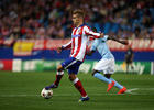 Temporada 14-15. Champions League. Atlético de Madrid-Malmö. Griezmann con el balón.