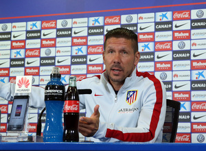 temporada 14/15. Rueda de prensa de Simeone en el estadio Vicente Calderón.