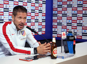 temporada 14/15. Rueda de prensa de Simeone en la ciudad deportiva de Majadahonda