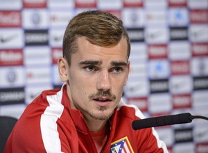 Antonie Griezmann en rueda de prensa en la Ciudad Deportiva de Majadahonda.