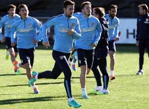 temporada 14/15. Entrenamiento en la ciudad deportiva de Majadahonda. Gabi corriendo durante el entrenamiento