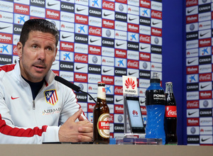 temporada 14/15. Rueda de prensa de Simeone en la ciudad deportiva de Majadahonda