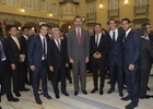 Temporada 14-15. Entrega premios Nacionales del Deporte. La expedición rojiblanca posa junto al Rey Felipe VI