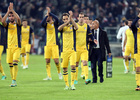 Temporada 14-15. Champions League. Juventus - Atlético de Madrid. El equipo aplaudió a los aficionados rojiblancos.