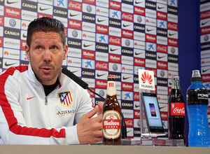 temporada 14/15. Rueda de prensa de Simeone en la ciudad deportiva de Majadahonda