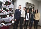 Temp. 2014-2015. Lola Romero, Miguel Ángel Sopuerta y las capitanas felicitan la Navidad