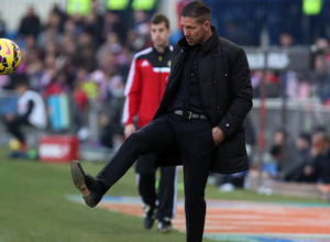 temporada 14/15. Partido Atlético de Madrid Levante. Simeone durante el partido