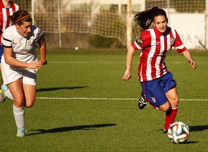 Temp. 2014-2015. Tamara del Féminas B en el partido ante el Madrid CFF
