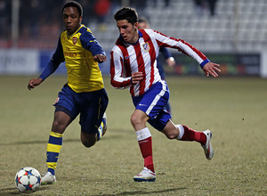 Youth League. Octavos de final. Atlético de Madrid - Arsenal. Las contras rojiblancas fueron letales.