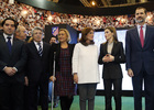 El presidente Enrique Cerezo junto a los Reyes y la alcaldesa Ana Botella en la inauguración de Fitur 2015