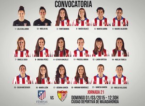 Temp 2014-2015. Convocatoria Atlético de Madrid-Santa Teresa vuelta