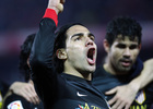 Falcao celebra el gol en Sevilla en Copa