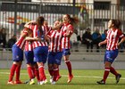 Temp. 2014-2015. Las jugadoras del Féminas B celebrando un gol