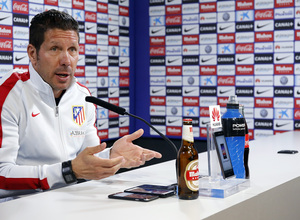 temporada 14/15. Rueda de prensa de Simeone en la ciudad deportiva de Majadahonda