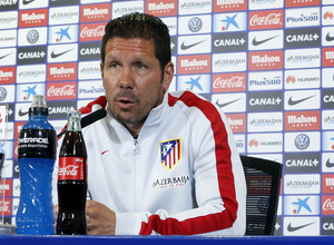 temporada 14/15. Rueda de prensa de Simeone en el estadio Vicente Calderón