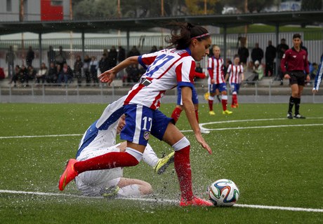 Temp. 2014-2015. Débora durante el partido ante el Espanyol
