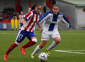 Temp. 2014-2015. Débora durante el partido ante el Espanyol