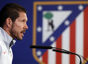 temporada 14/15. Rueda de prensa de Simeone y Koke previa de Champions. Vicente Calderón