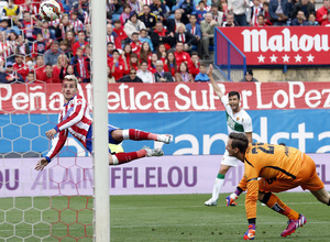 temporada 14/15. Partido Atlético de Madrid Elche. Gol de Griezmann