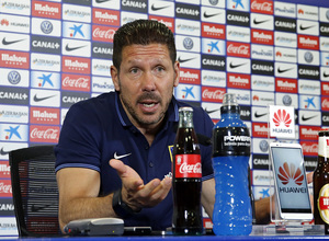 temporada 14/15. Rueda de prensa de Simeone en el estadio Vicente Calderón