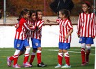 Temp. 2014-2015. Las jugadoras del Benjamín celebran un gol