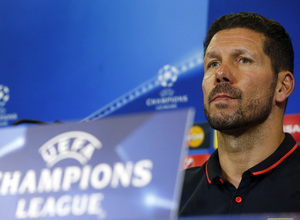 Simeone, en la rueda de prensa previa al partido frente al Benfica