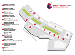 Plano de situación del Día de las Peñas
