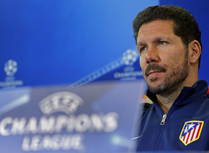 temporada 15/16. Rueda de prensa de Simeone y Gabi en el estadio Vicente Calderón. Previa de Champions Galatasaray