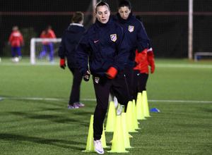 Temporada 2012-2013. Priscila durante un entrenamiento en el Cerro del Espino