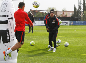 Temporada 2015-2016.Entrenamiento en la Ciudad Deportiva Wanda Atlético de Madrid 16-04-2016.