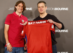 Matt Damon con la rojiblanca 