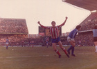 Ruiz celebra un gol que marcó en el Vicente Calderón