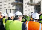 Temporada 16/17. Visita de La Liga y representantes de clubes al nuevo estadio.