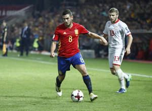 Koke fue titular y jugó 71 minutos en la goleada de España ante Macedonia