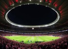 Temporada 17/18. Panoramica del Wanda Metropolitano con las banderas. 