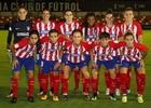 Temporada 17/18. Partido entre el Valencia Femenino contra el Atlético de Madrid Femenino. Once.