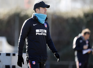 Temporada 17/18. Entrenamiento en la ciudad deportiva Wanda Atlético de Madrid 18_01_2018. Simeone.