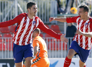 Temporada 17/18 | Atlético B - Valladolid B | Celebración Toni Moya y Perales