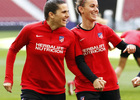 Temp. 17/18 | Entrenamiento Femenino Wanda Metropolitano | 16-03-2018 | Pereira y Ángela Sosa