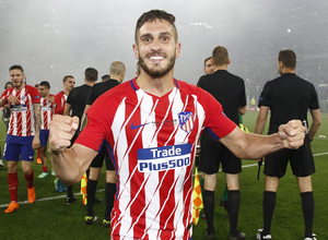 Temporada 17/18 | Final de Lyon de la Europa League | Olympique de Marsella - Atlético de Madrid | Celebración Koke