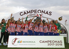 Temporada 17/18 | Atlético de Madrid Femenino - Valencia | Ida de la Copa de la Reina | Equipo con el título de Liga