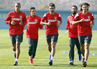 Adrián, Demichelis, Arda, Koke y Miranda