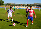 Héctor, en el partido amistoso contra el Valladolid B
