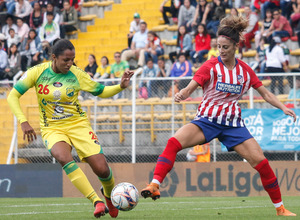 Temporada 18/19. Atlético de Madrid Femenino en Colombia en pretemporada frente al Atlético Huila. Esther González