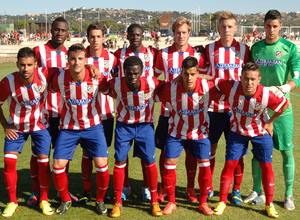 Once del Atlético B ante el Valladolid B en Los Ángeles de  San Rafael