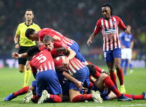 Temp. 18-19 | Atlético de Madrid - Athletic Club | Celebración gol Godín