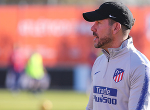 temporada 18/19. Entrenamiento en la ciudad deportiva Wanda. Simeone durante el entrenamiento