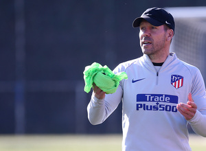 temporada 18/19. Entrenamiento en la ciudad deportiva Wanda. Simeone durante el entrenamiento