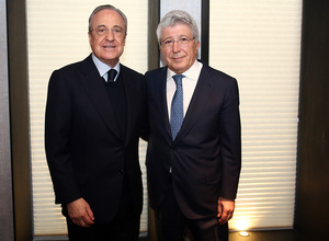 temporada 18/19. Comida de directivas Atlético de Madrid Real Madrid. De María