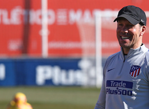 temporada 18/19. Entrenamiento en la ciudad deportiva Wanda. Simeone durante el entrenamiento